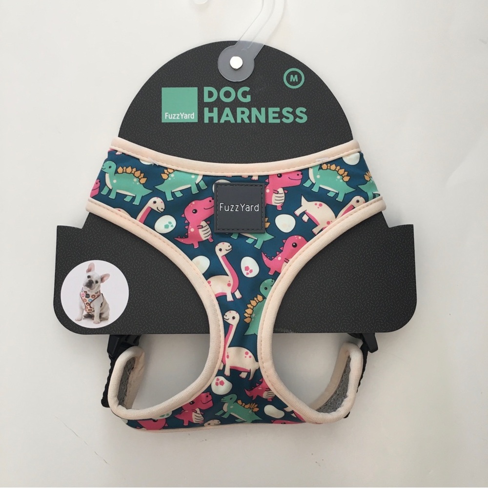 NEW (M) FuzzYard Dog Harness Dinosaur Theme for Medium Dogs Pets